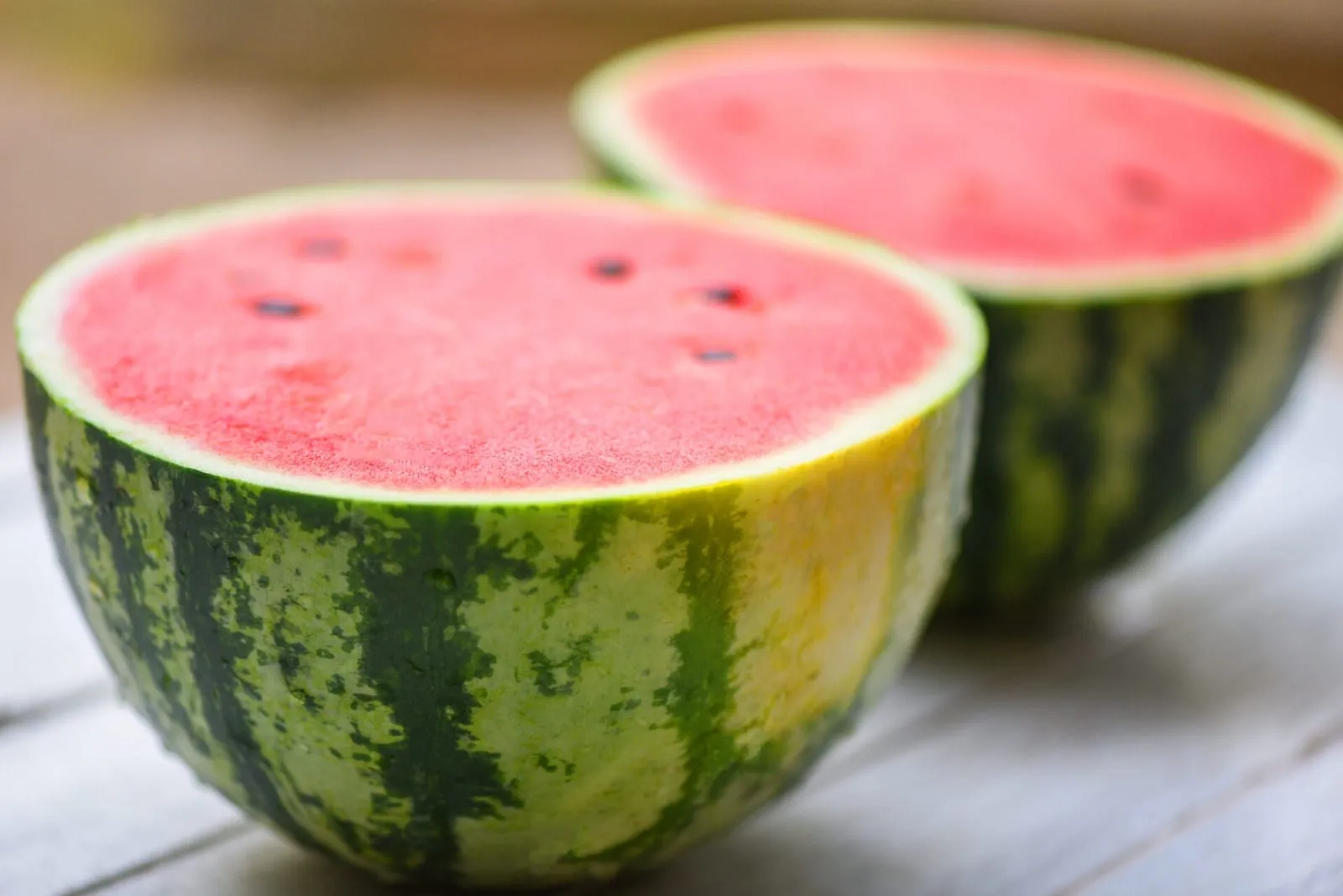 Watermelon cut in half