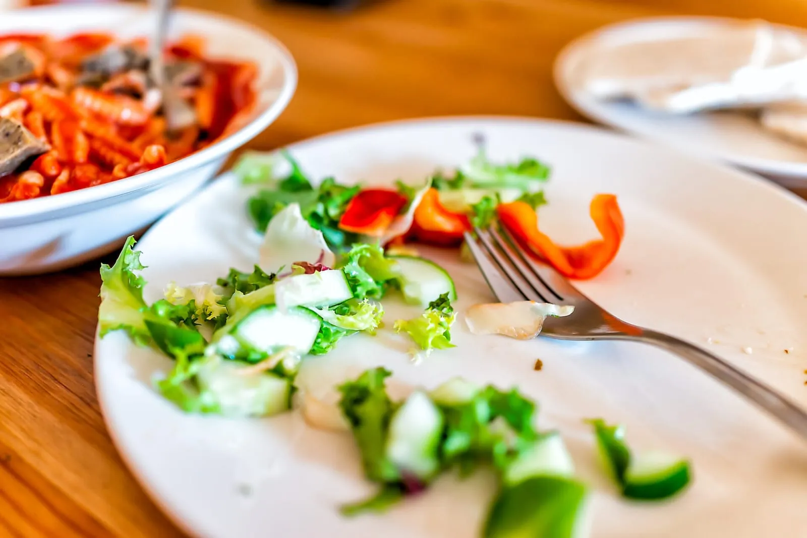 Leftovers on a plate