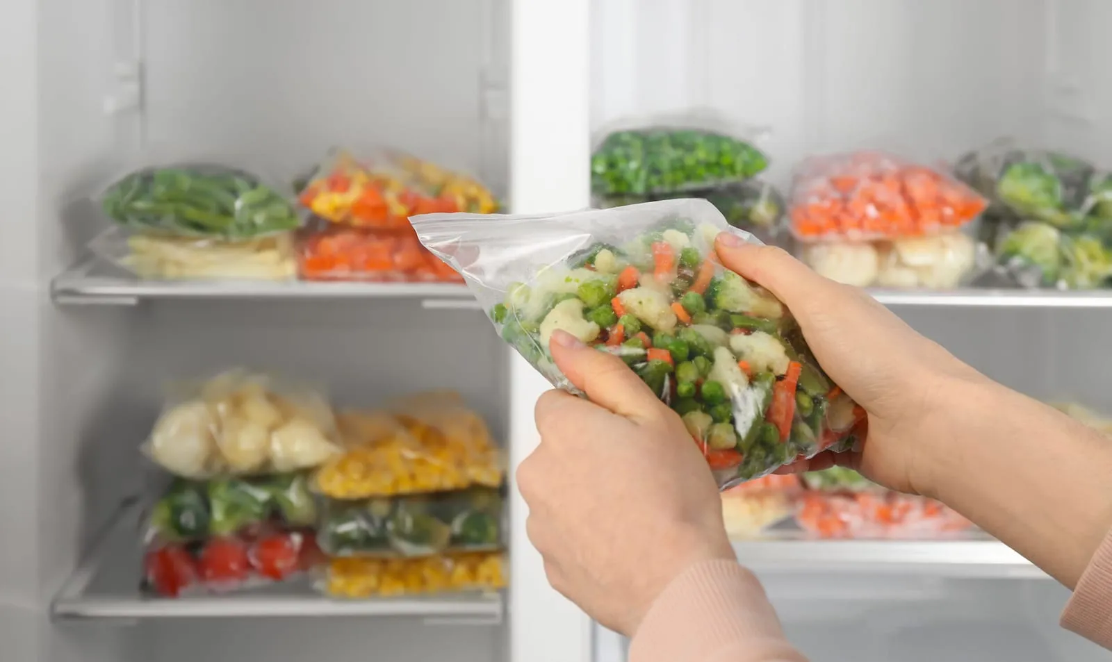 Various frozen vegetables